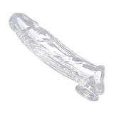Size Matters Adult Toys Clear Realistic Clear Penis Enhancer and Ball Stretcher 848518030511