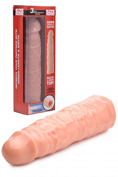 Size Matters Adult Toys Flesh Size Matters 8.5 Mega Enlarger Sleeve Penis Enhancer 848518031389