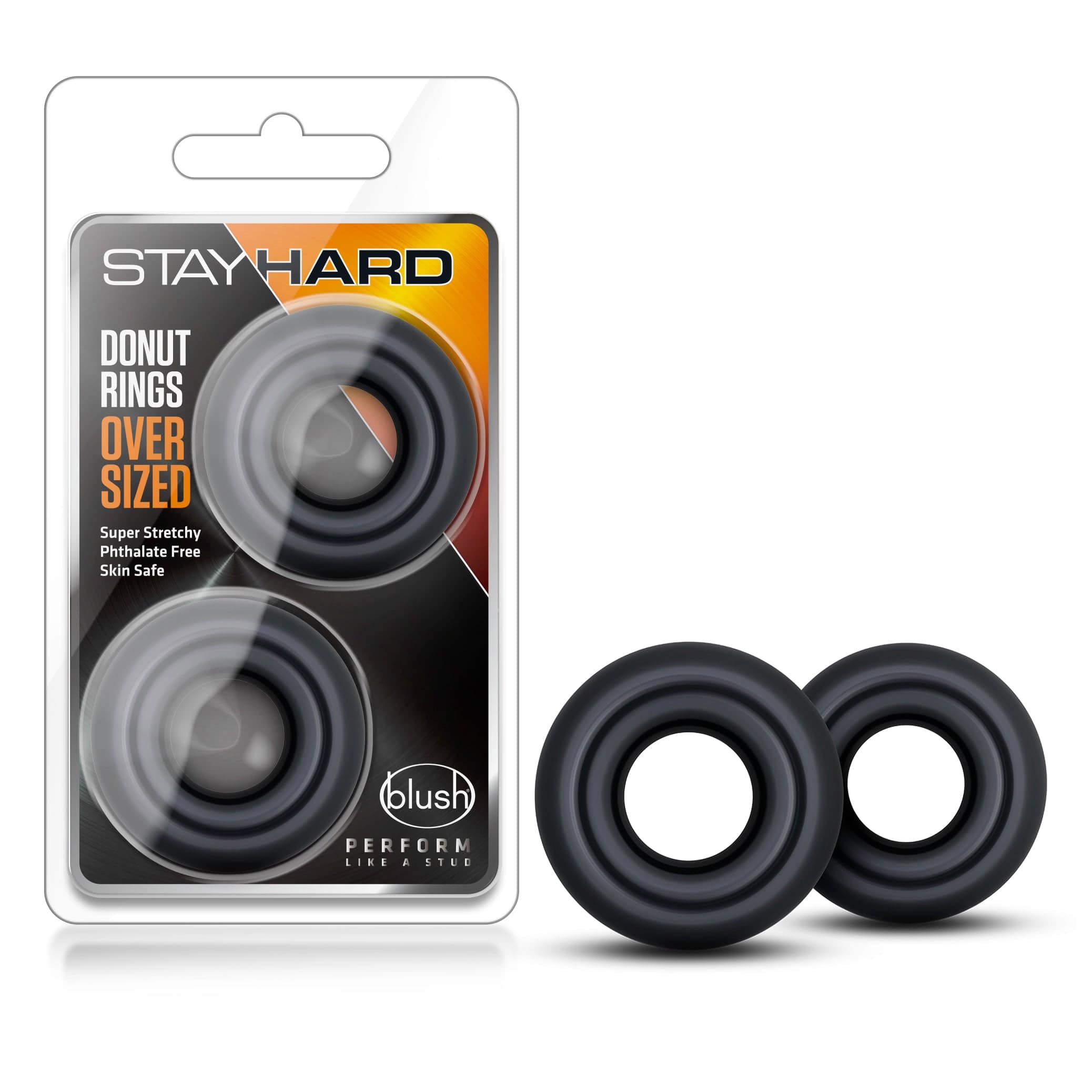 Stay Hard Adult Toys Black Stay Hard Donut Rings Oversized Black 853858007123