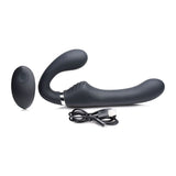 Strap U Adult Toys Black Mighty Rider 10X Strapless Strap-On Black w Remote 848518039590