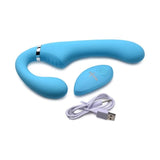 Strap U Adult Toys Blue Mighty Rider 10X Strapless Strap-On Black w Remote 848518039606