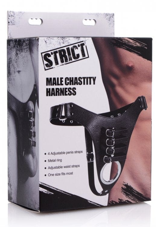 Strict Adult Toys Black STRICT Male Chastity Harness 848518026712