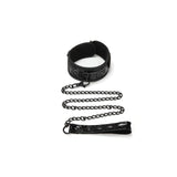 WhipSmart BONDAGE-TOYS Black WhipSmart Diamond Collar & Leash -  Restraint 848416005703