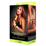 WhipSmart BONDAGE-TOYS Green WhipSmart Glow Deluxe Detachable Buckle Cuffs - Glow in the Dark Restraints 848416007486
