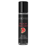 Wicked LOTIONS & LUBES ... No Colour Selected Wicked Aqua Watermelon - Watermelon Flavoured Water Based Lubricant - 30 ml (1 oz) Bottle 713079904215