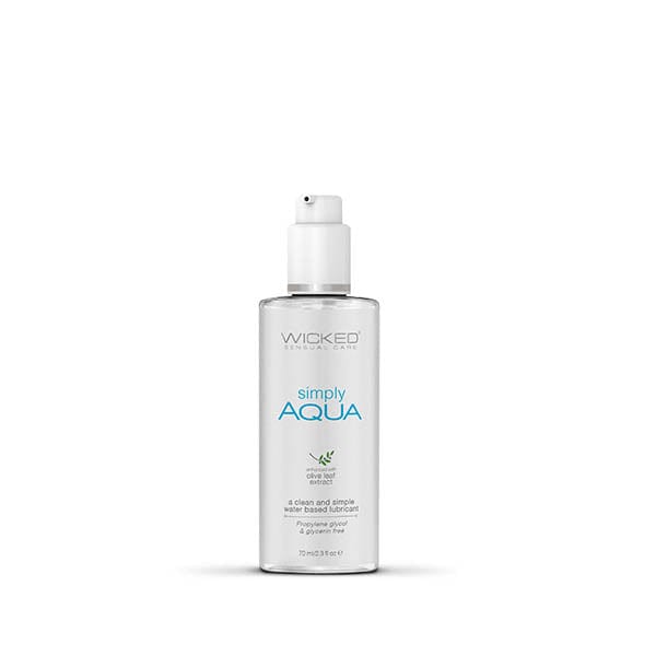 Wicked Simply Aqua Water Based Lubricant 70 Milliliter Bottle White Water Based Lube