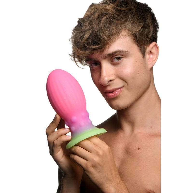 XR Brands ANAL TOYS Pink Creature Cocks XL Xeno Egg - Glow in Dark 848518049070