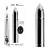 Zero Tolerance BULLETS & EGGS Chrome Zero Tolerance Full Metal Love - Metallic 15 cm USB Rechargeable Bullet 844477021027