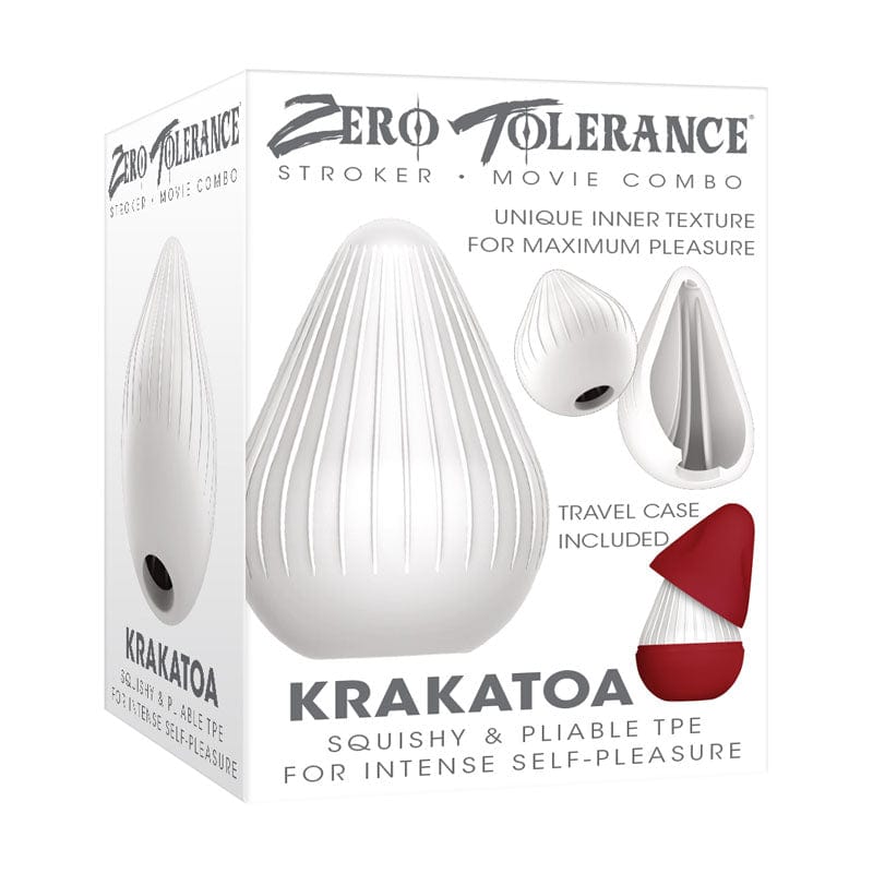 Zero Tolerance MASTURBATORS White Zero Tolerance KRAKATOA -  Mini Stroker Egg 844477013459