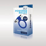 Zolo COCK RINGS Blue Zolo Powered Bullet Cock Ring -  USB Rechargeable Cock Ring 848416006236