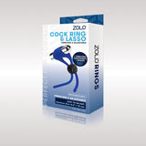 Zolo COCK RINGS Blue Zolo Rechargeable Cock Ring & Lasso -  USB Rechargeable Adjustable Cock Ring 848416006229